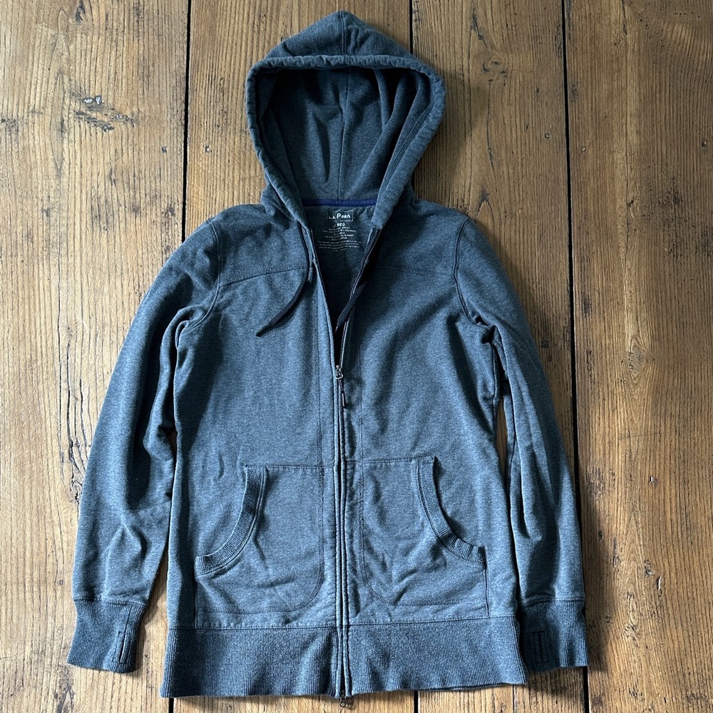 Women’s LL Bean full zip hoodie, size m